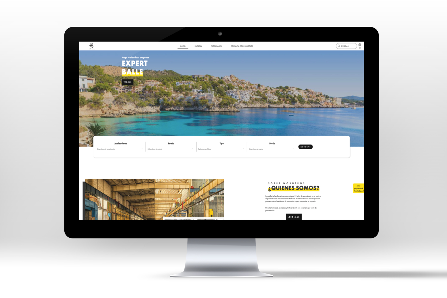 Web Development for Expert Balle: Pioneers in Industrial Real Estate in Mallorca